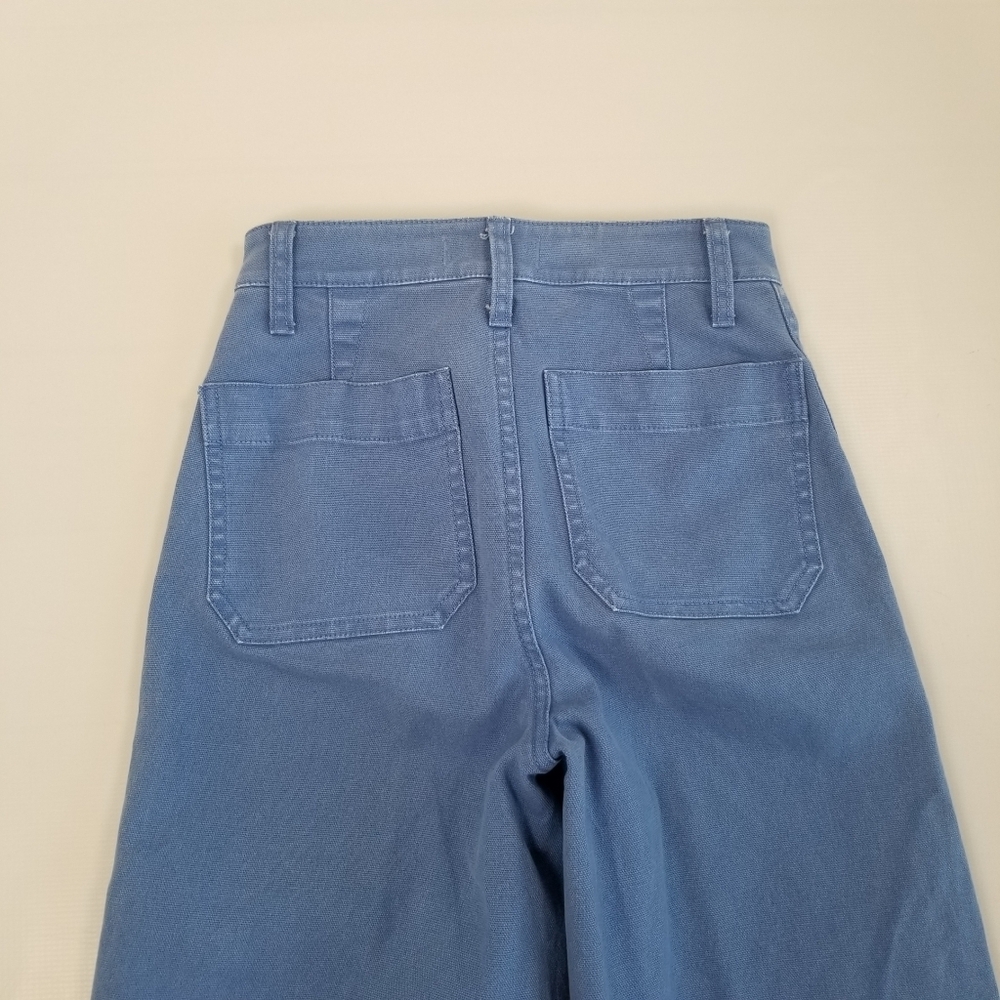 Madewell Wide Leg Crop Jeans Pants Button-fly Size 24 - Picture 7 of 7